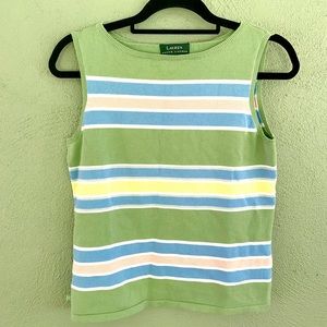 RALPH LAUREN striped knit